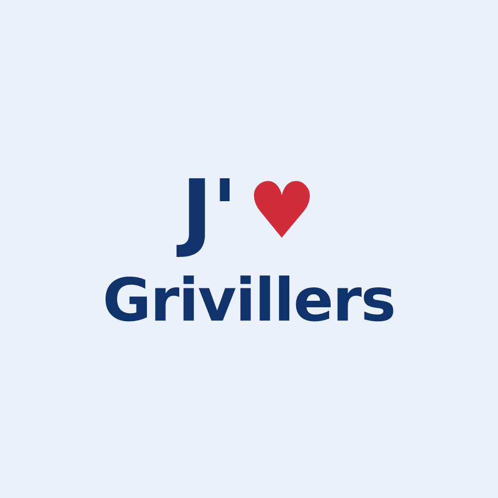 Sticker personnalisé Grivillers — design J'aime Grivillers