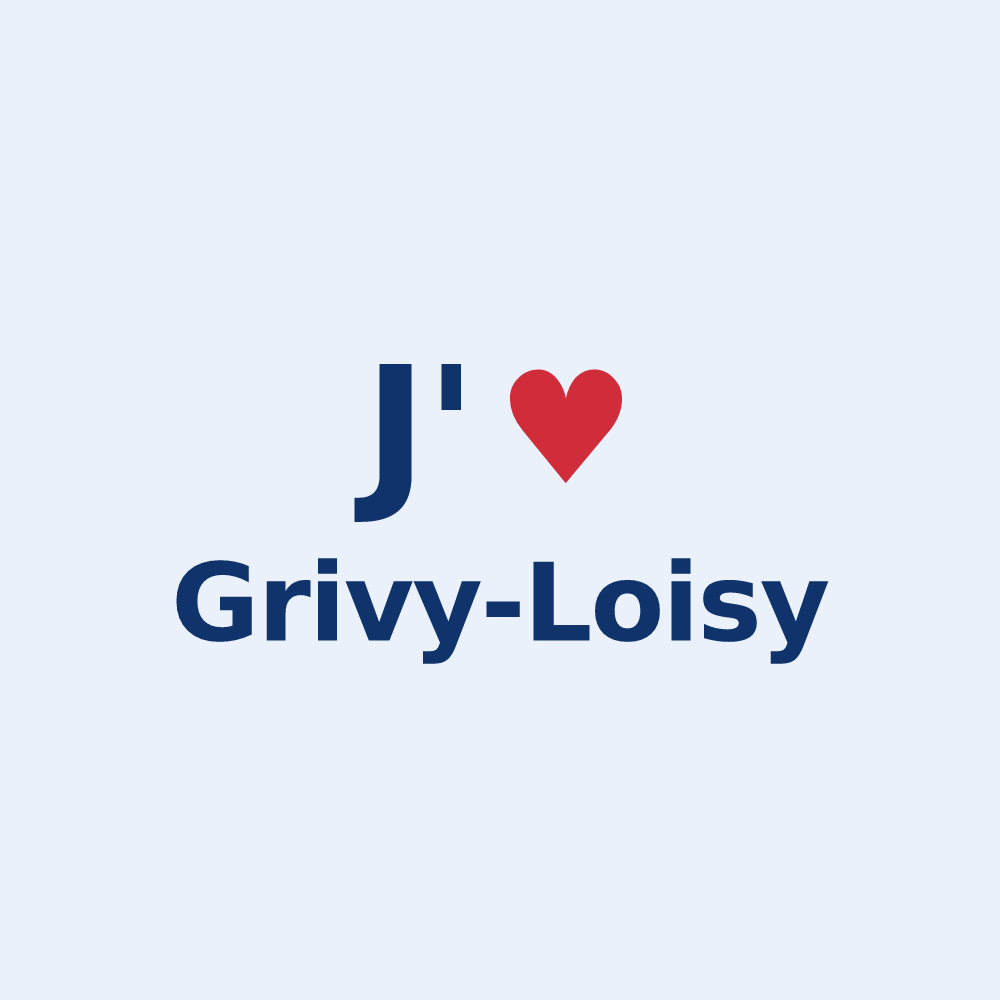 Sticker personnalisé Grivy-Loisy — design J'aime Grivy-Loisy