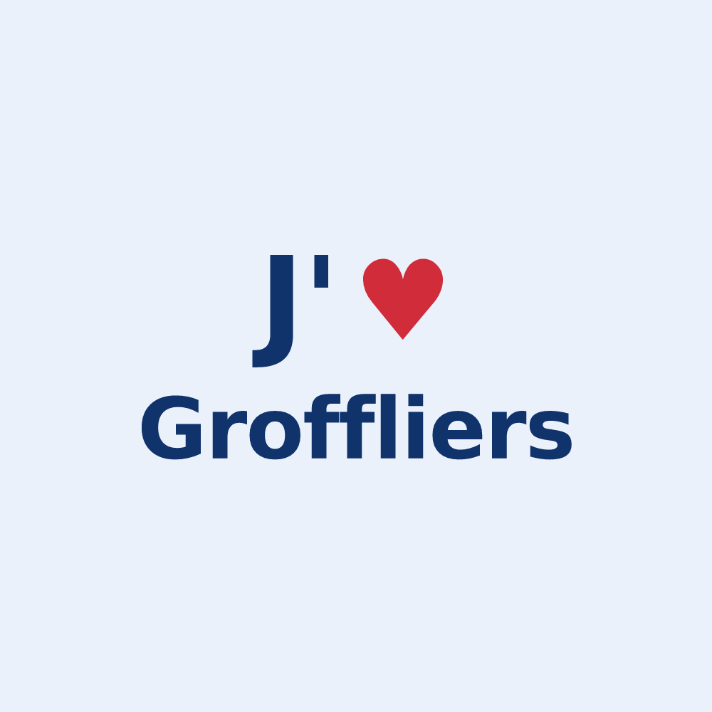 Sticker personnalisé Groffliers — design J'aime Groffliers