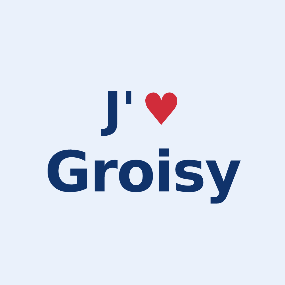 Sticker personnalisé Groisy — design J'aime Groisy