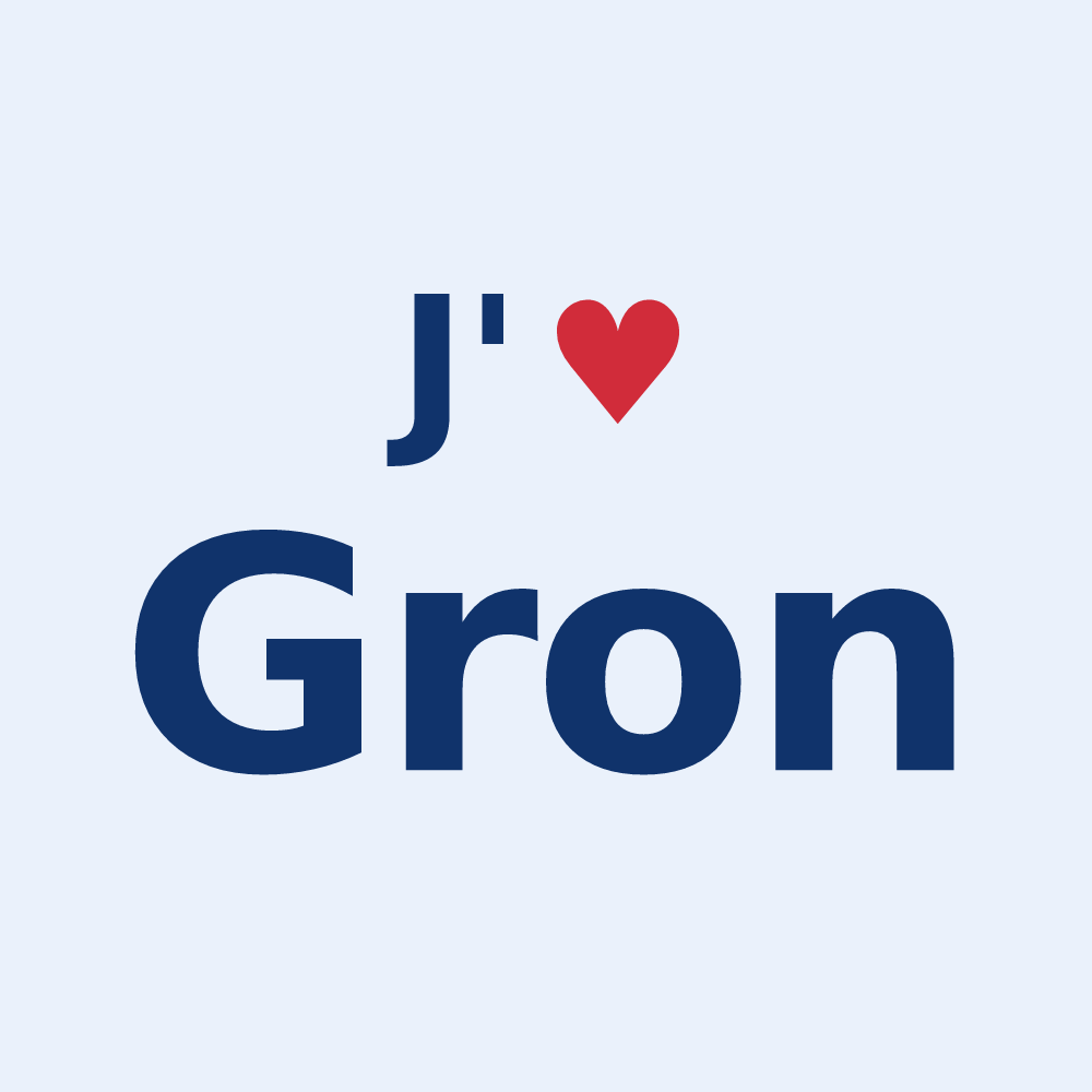 Sticker personnalisé Gron — design J'aime Gron