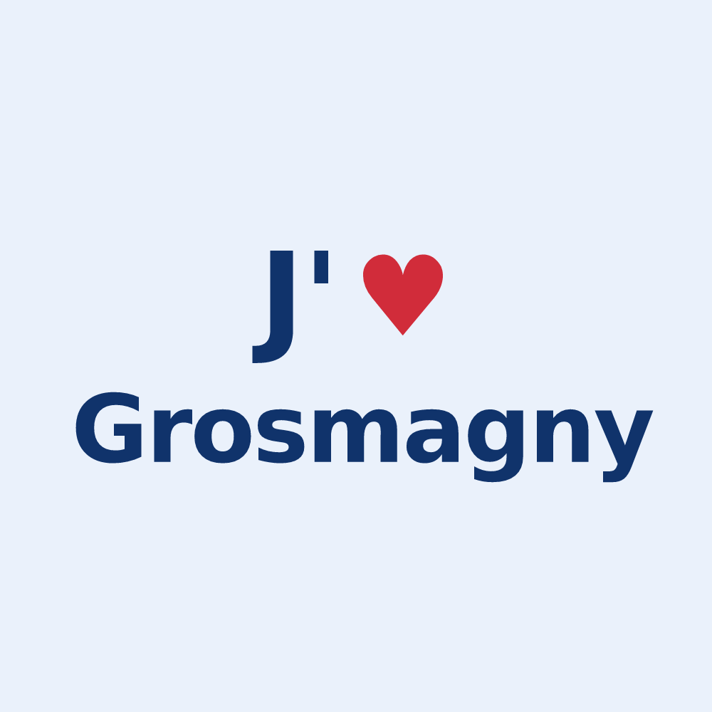 Sticker personnalisé Grosmagny — design J'aime Grosmagny