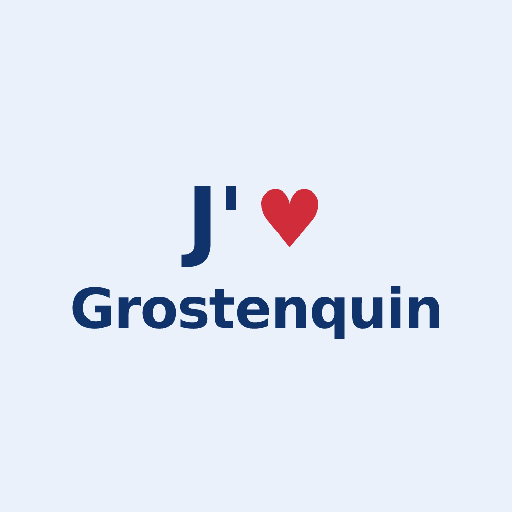 Sticker personnalisé Grostenquin — design J'aime Grostenquin