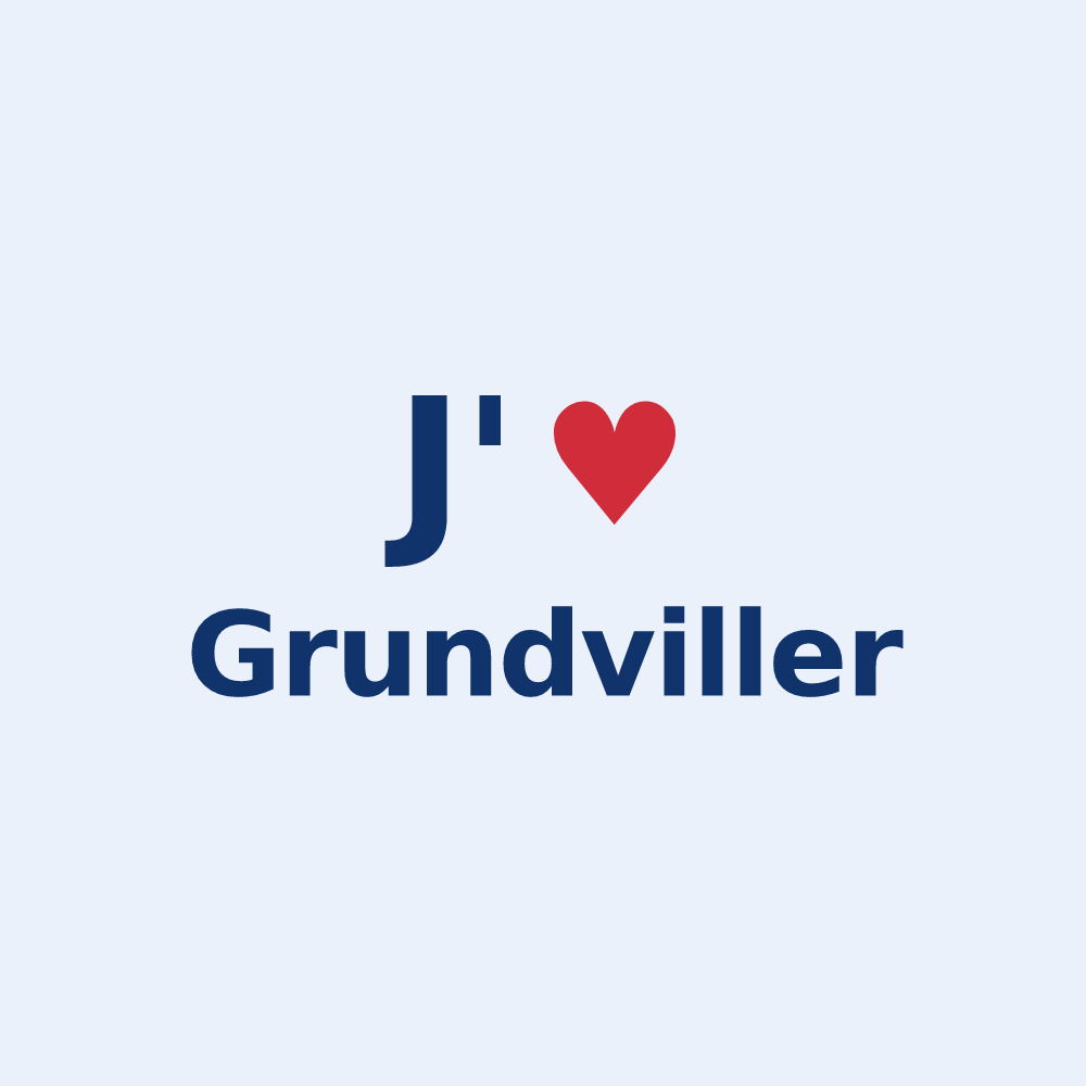 Sticker personnalisé Grundviller — design J'aime Grundviller