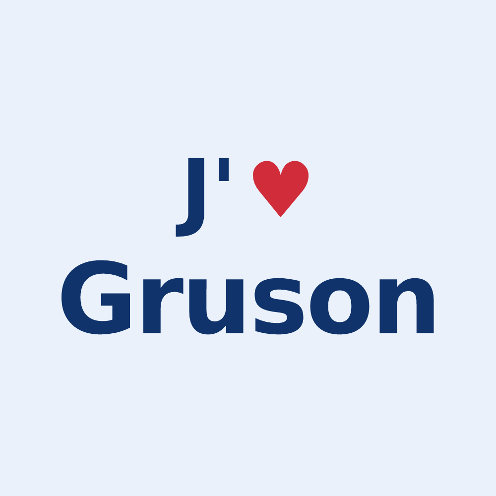Sticker personnalisé Gruson — design J'aime Gruson
