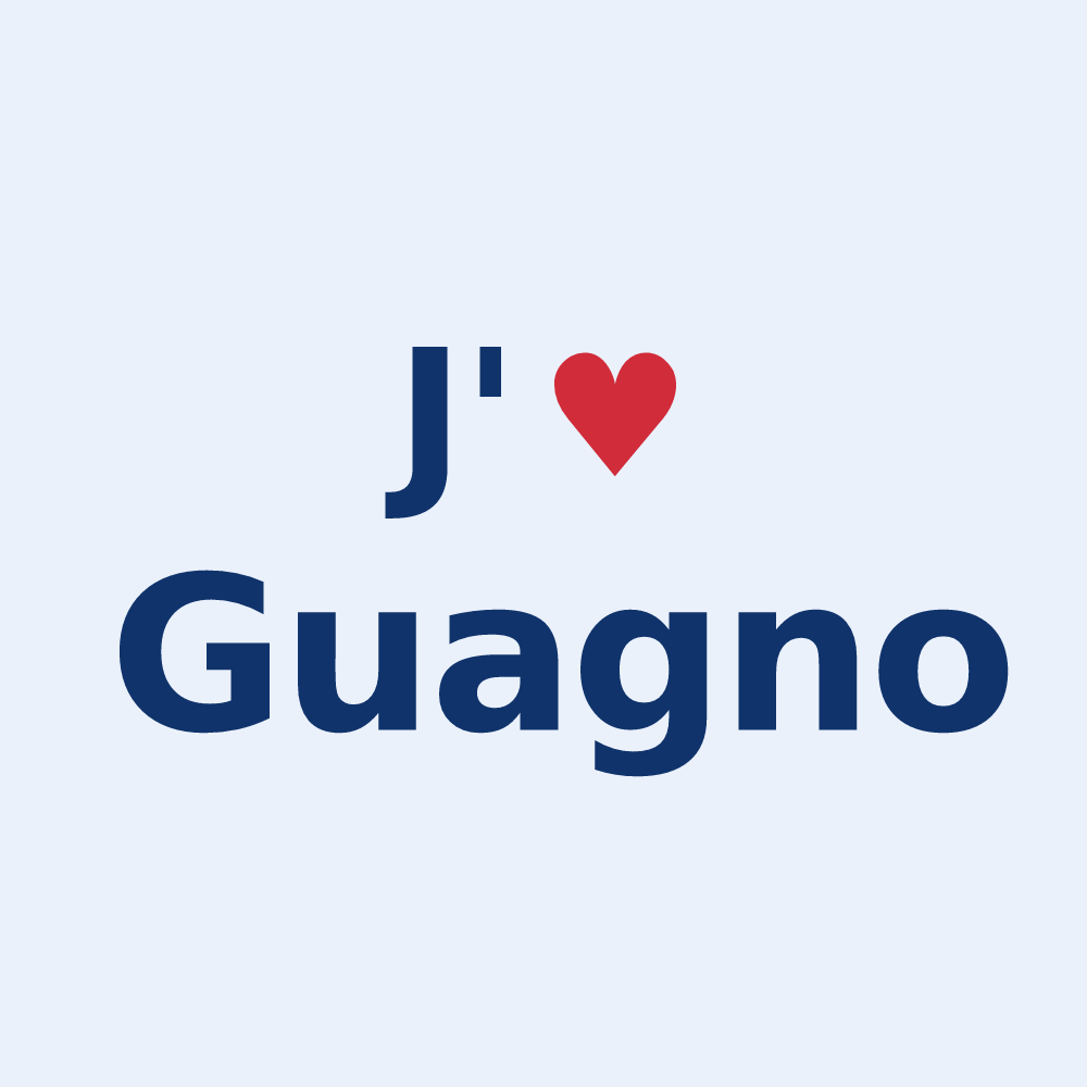 Sticker personnalisé Guagno — design J'aime Guagno
