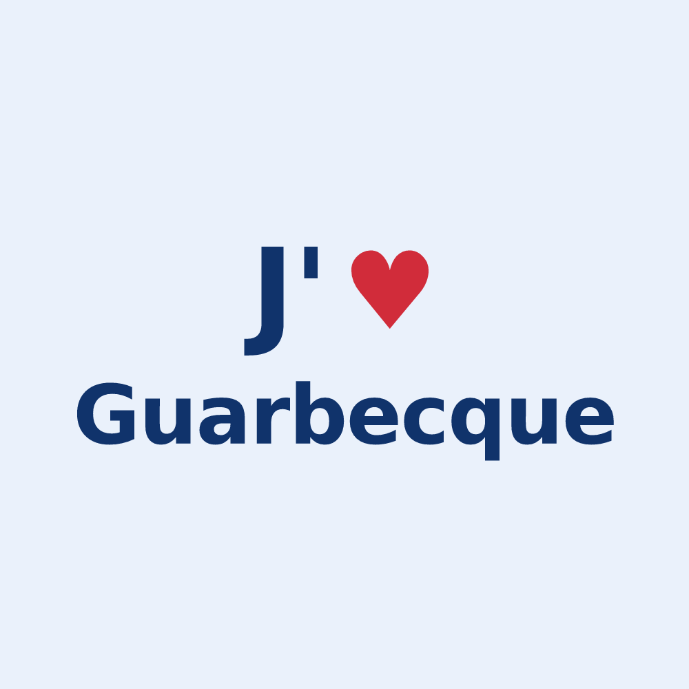 Sticker personnalisé Guarbecque — design J'aime Guarbecque