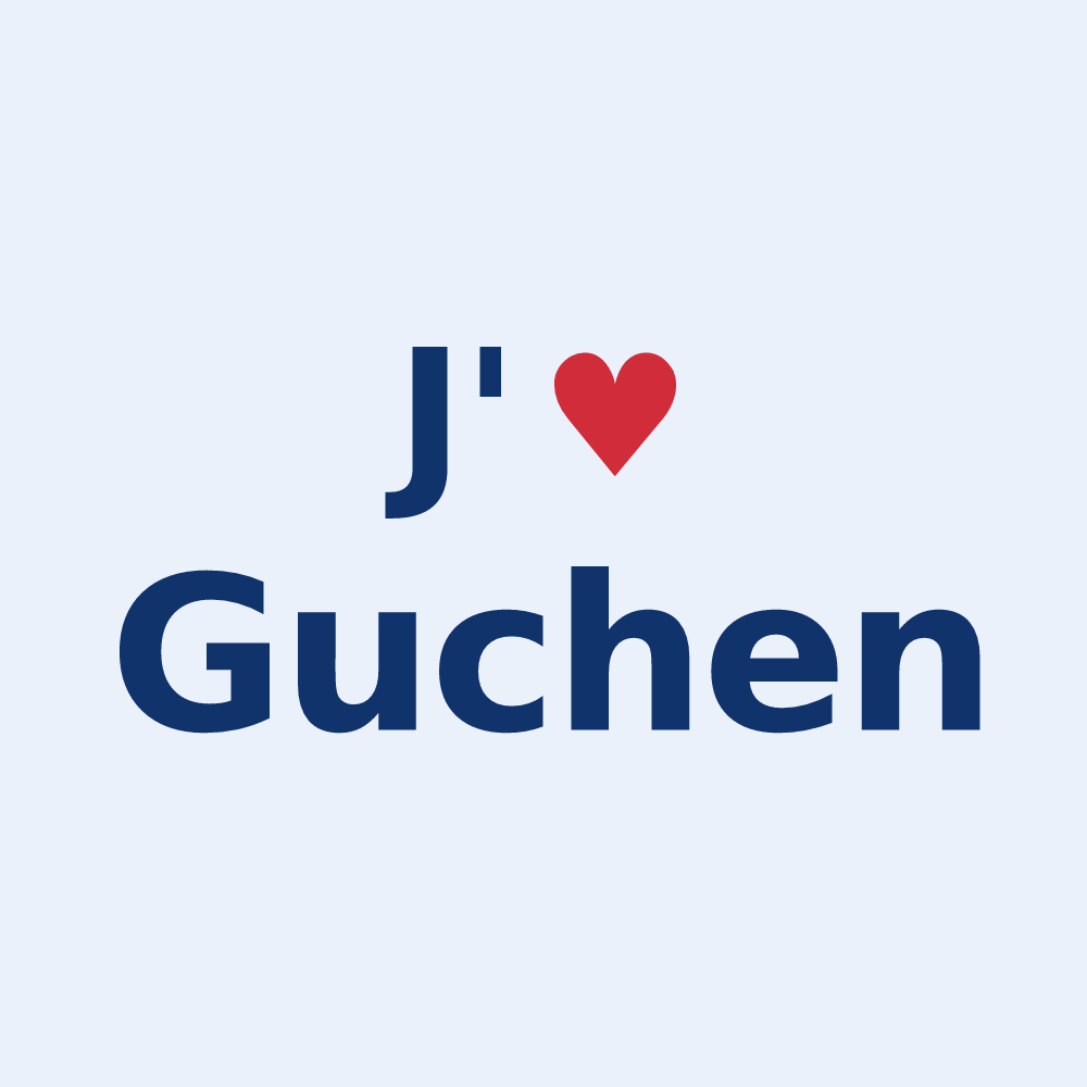 Sticker personnalisé Guchen — design J'aime Guchen