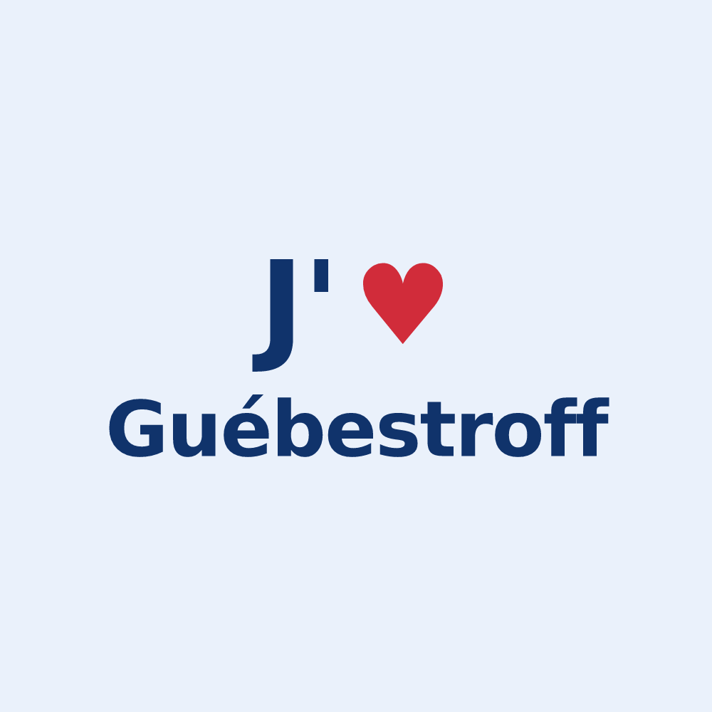 Sticker personnalisé Guébestroff — design J'aime Guébestroff