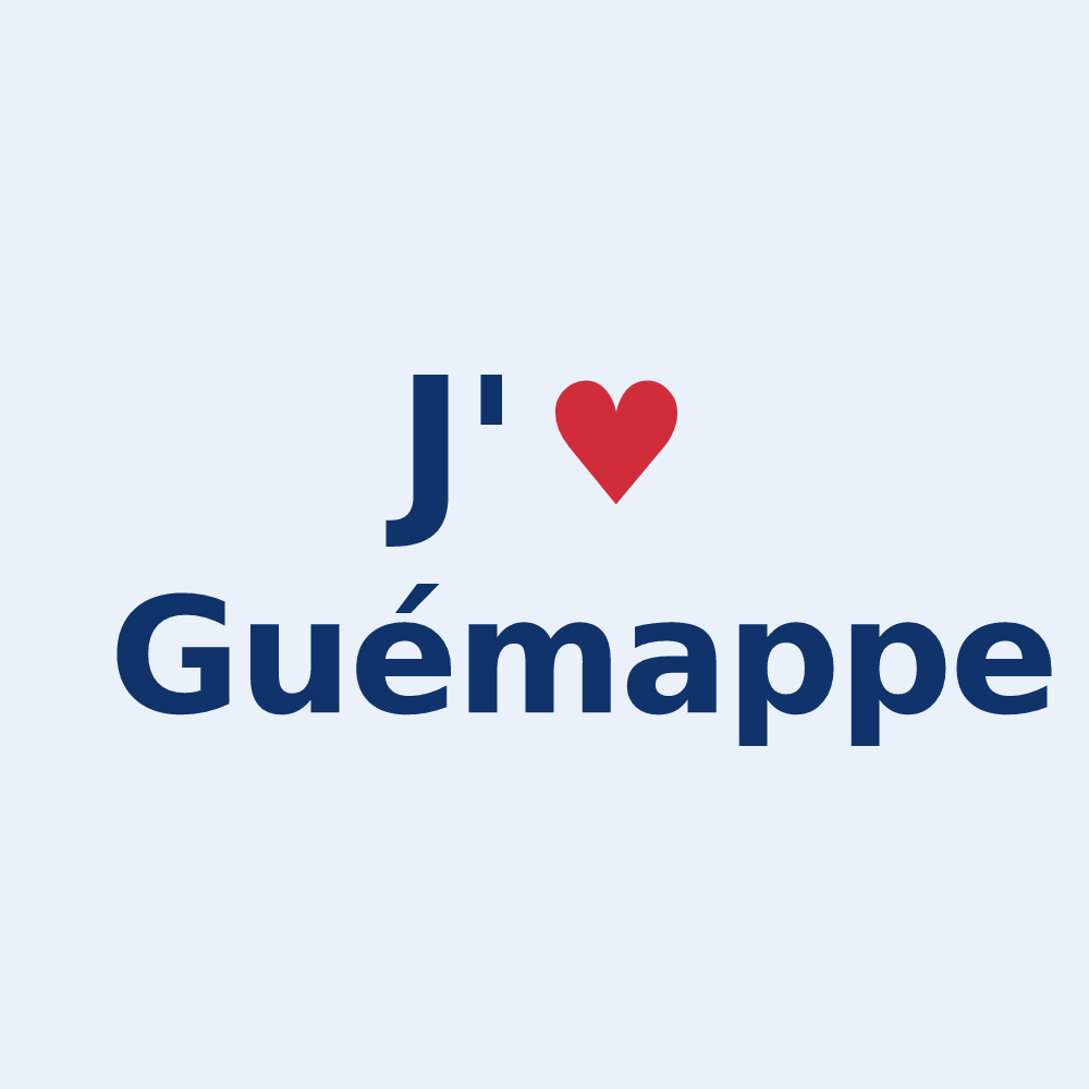 Sticker personnalisé Guémappe — design J'aime Guémappe