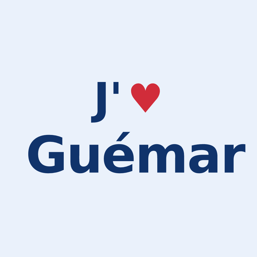 Sticker personnalisé Guémar — design J'aime Guémar