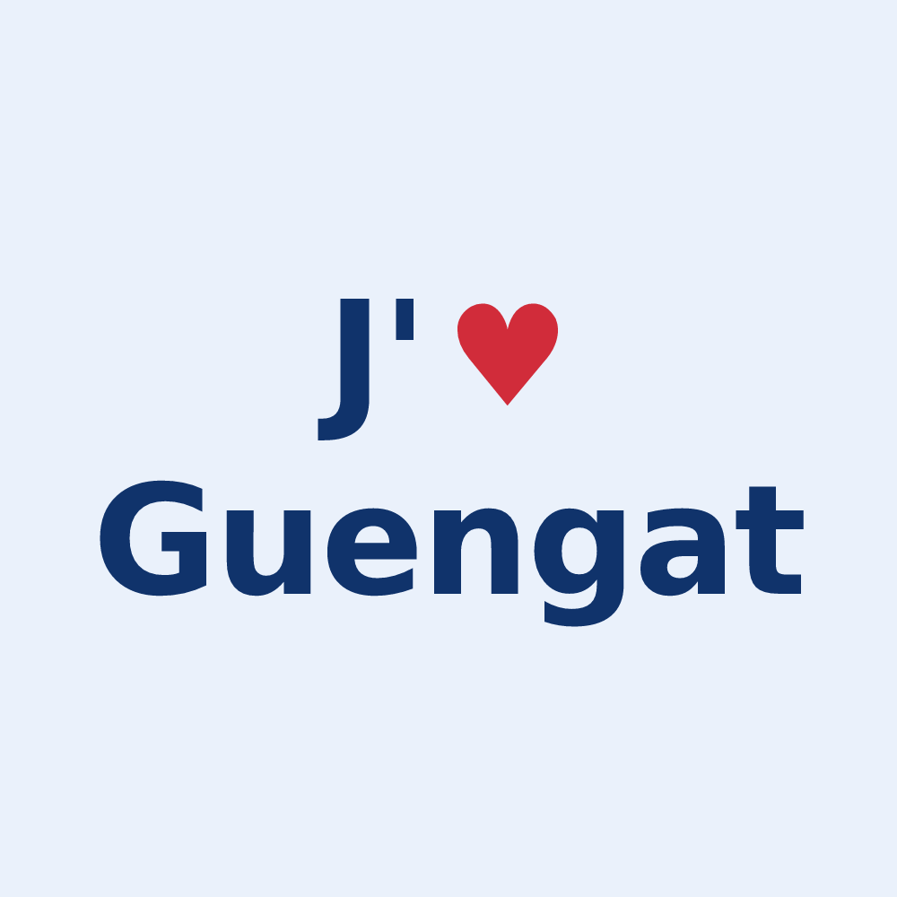 Sticker personnalisé Guengat — design J'aime Guengat
