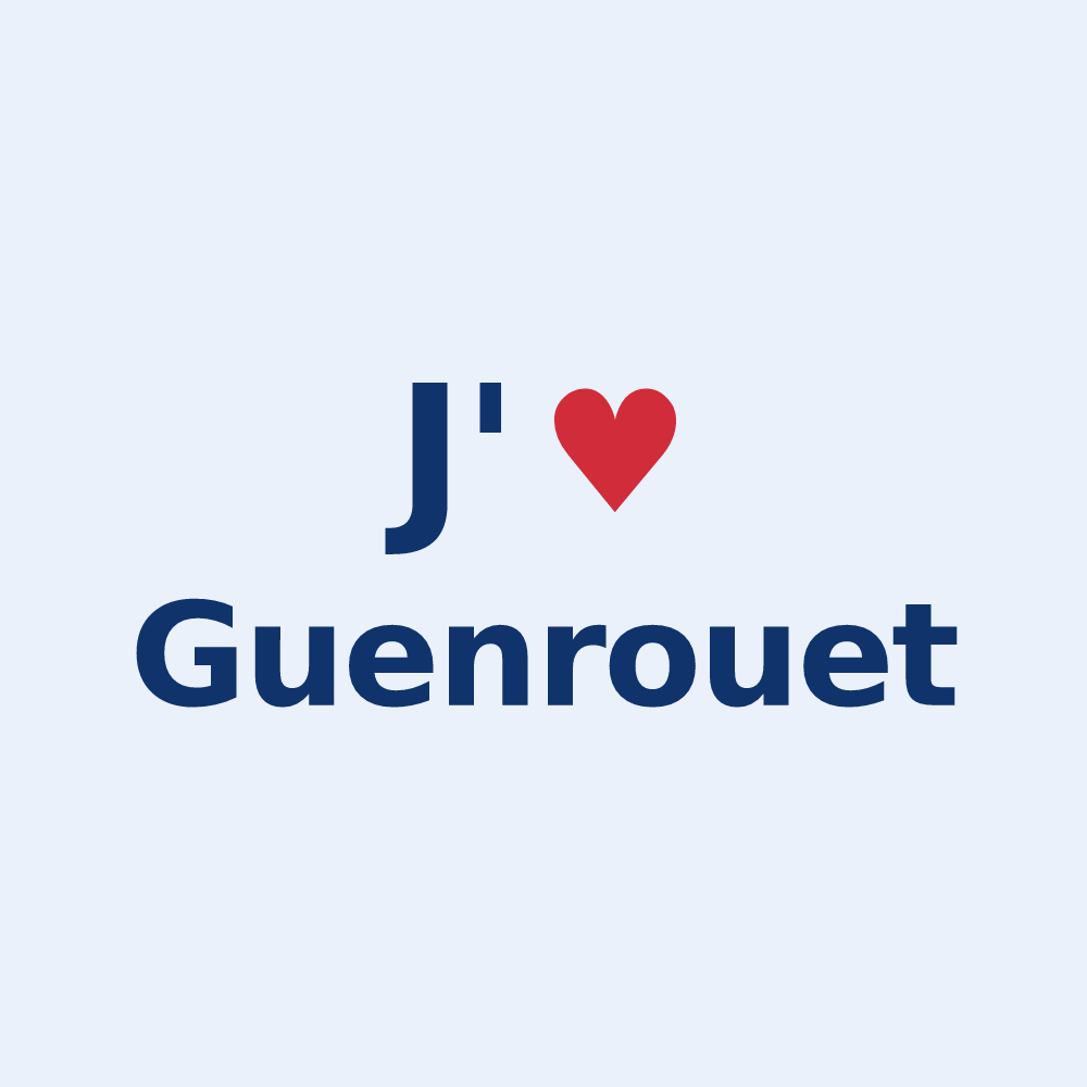 Sticker personnalisé Guenrouet — design J'aime Guenrouet