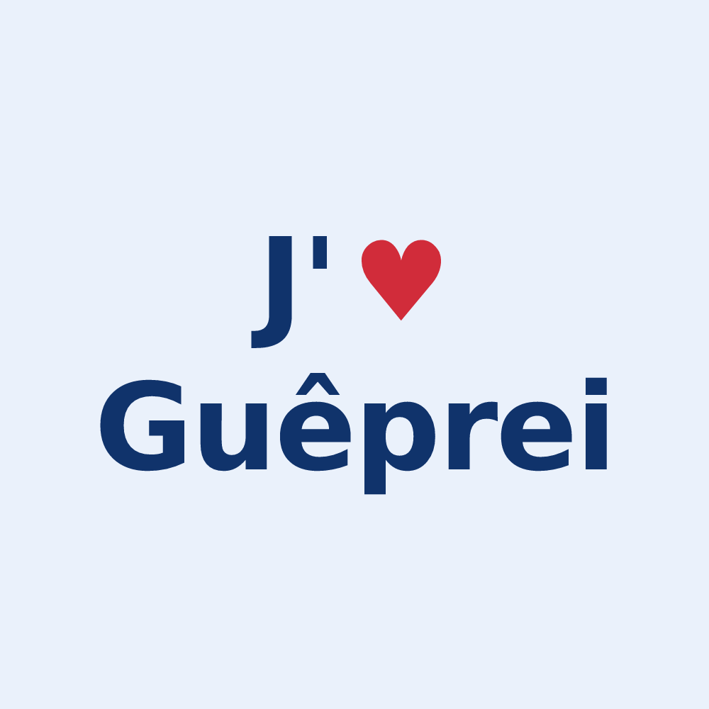 Sticker personnalisé Guêprei — design J'aime Guêprei