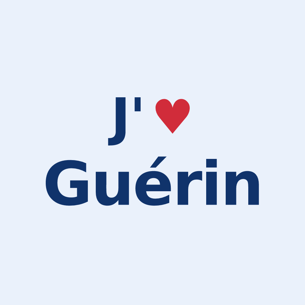 Sticker personnalisé Guérin — design J'aime Guérin