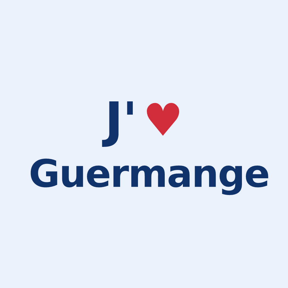 Sticker personnalisé Guermange — design J'aime Guermange