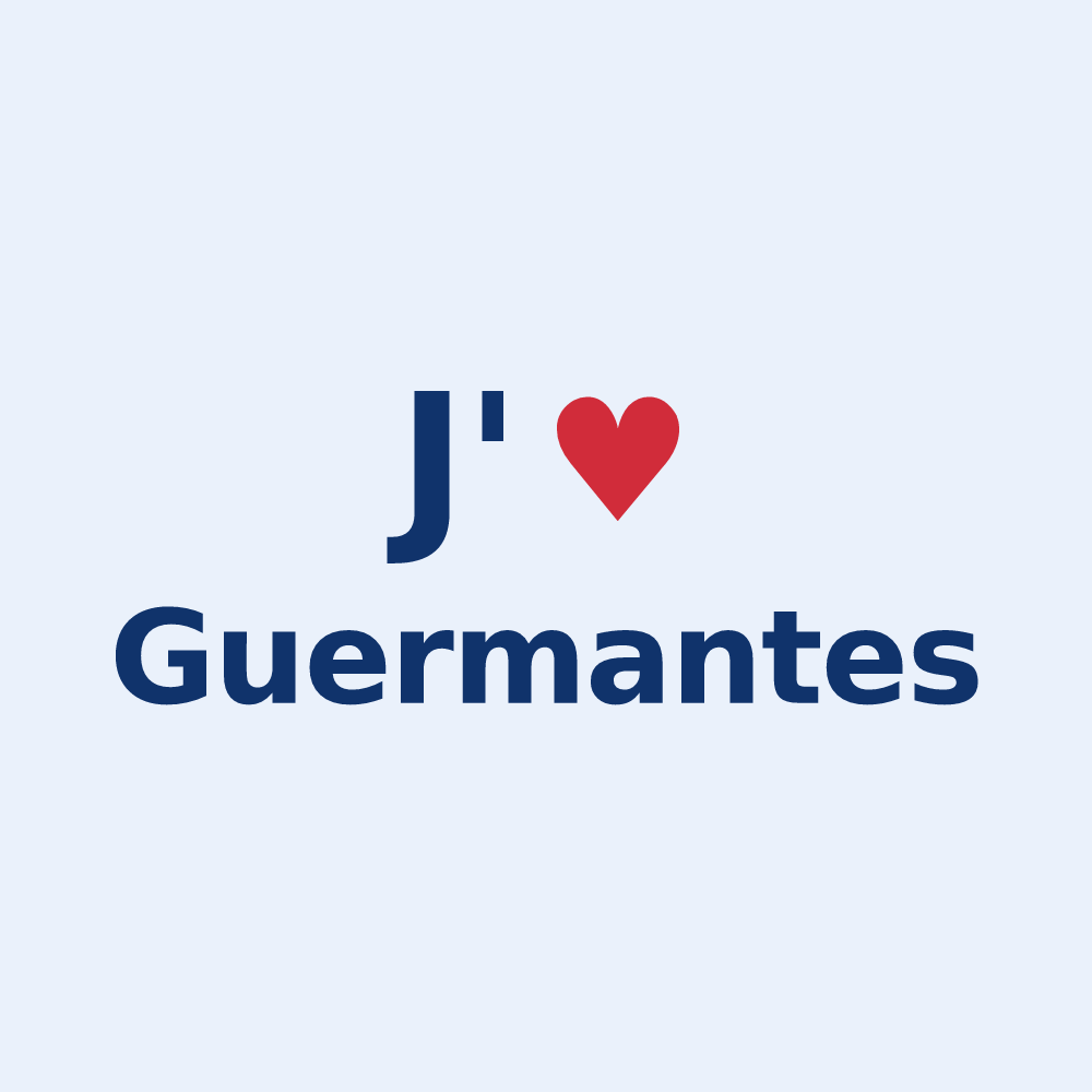 Sticker personnalisé Guermantes — design « J'aime Guermantes » imprimé sur le sticker