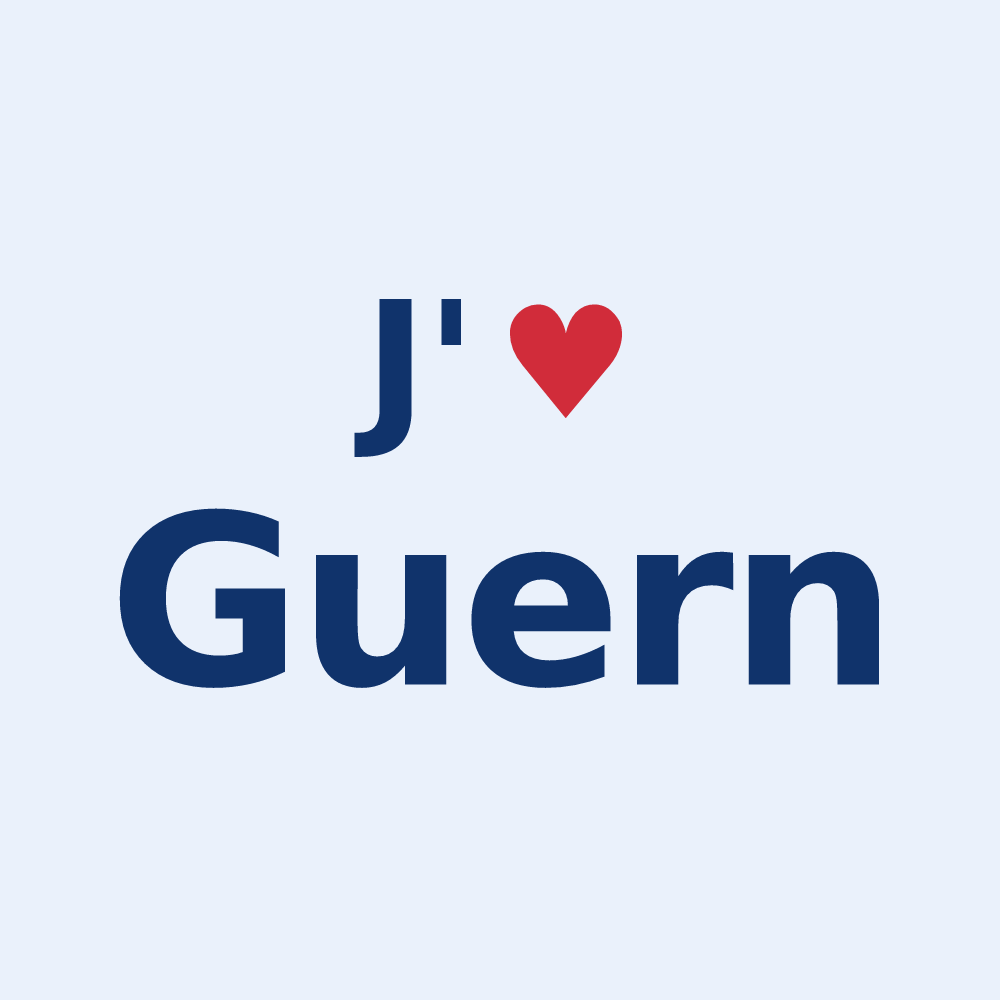 Sticker personnalisé Guern — design J'aime Guern