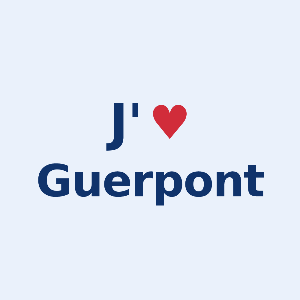 Sticker personnalisé Guerpont — design J'aime Guerpont