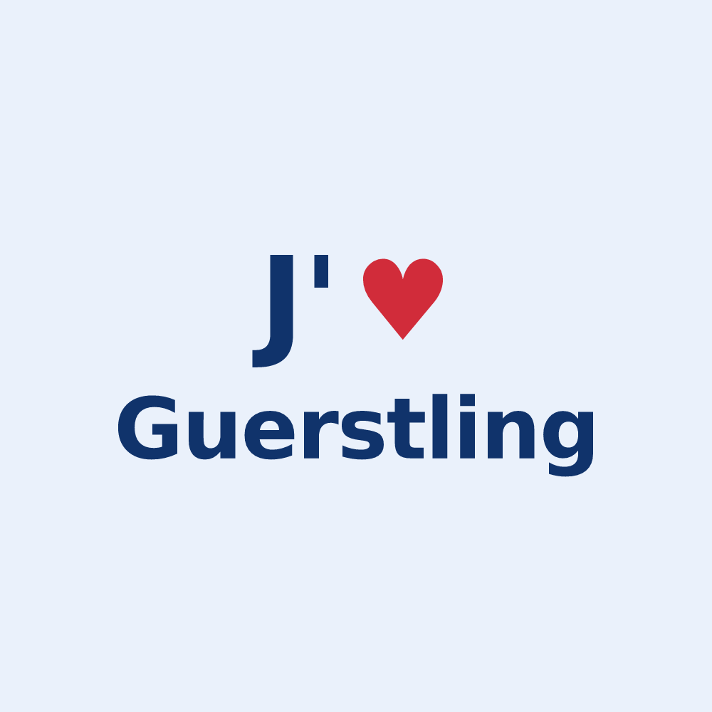 Sticker personnalisé Guerstling — design J'aime Guerstling
