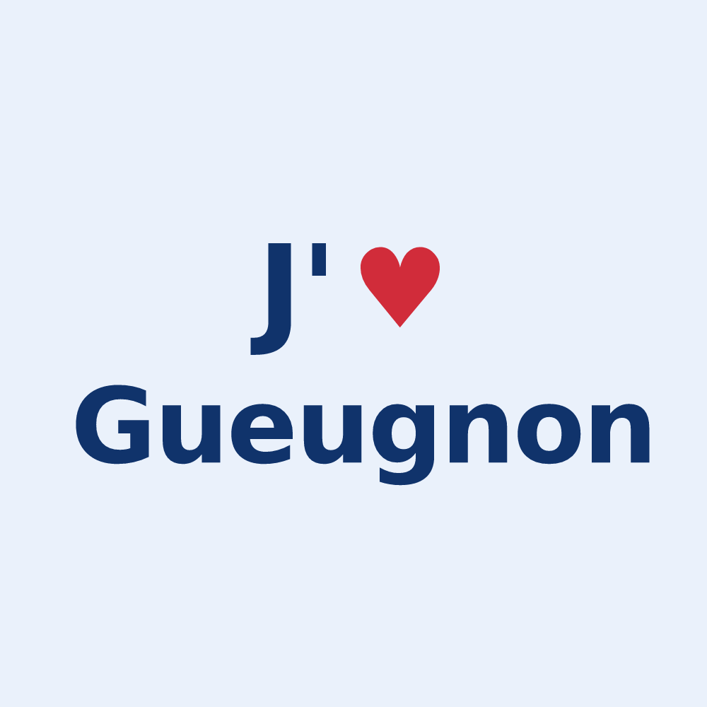 Sticker personnalisé Gueugnon — design J'aime Gueugnon