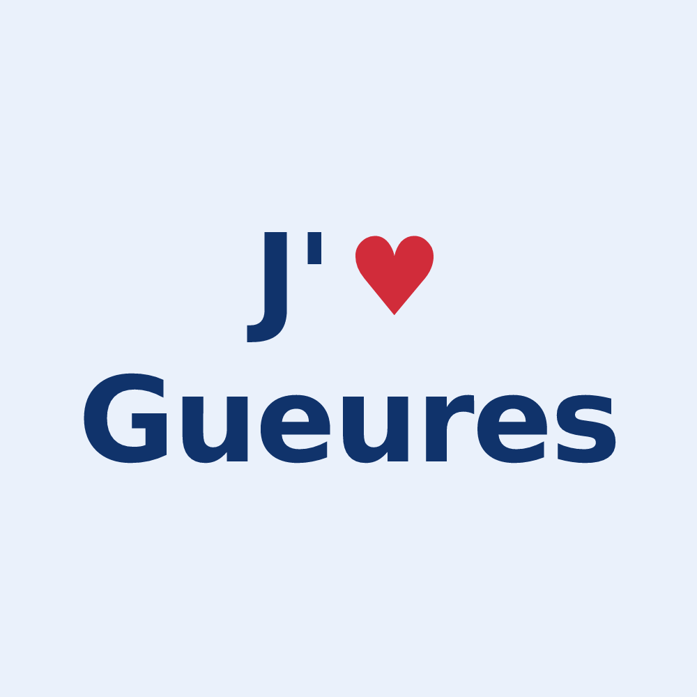 Sticker personnalisé Gueures — design J'aime Gueures