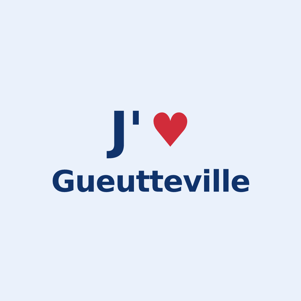Sticker personnalisé Gueutteville — design J'aime Gueutteville