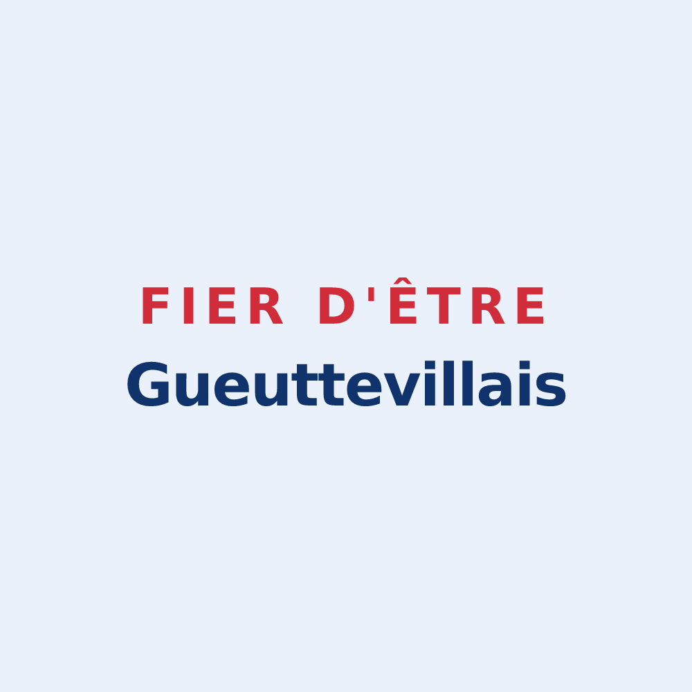 Sticker « Fier d'être Gueuttevillais » — design pour Gueutteville