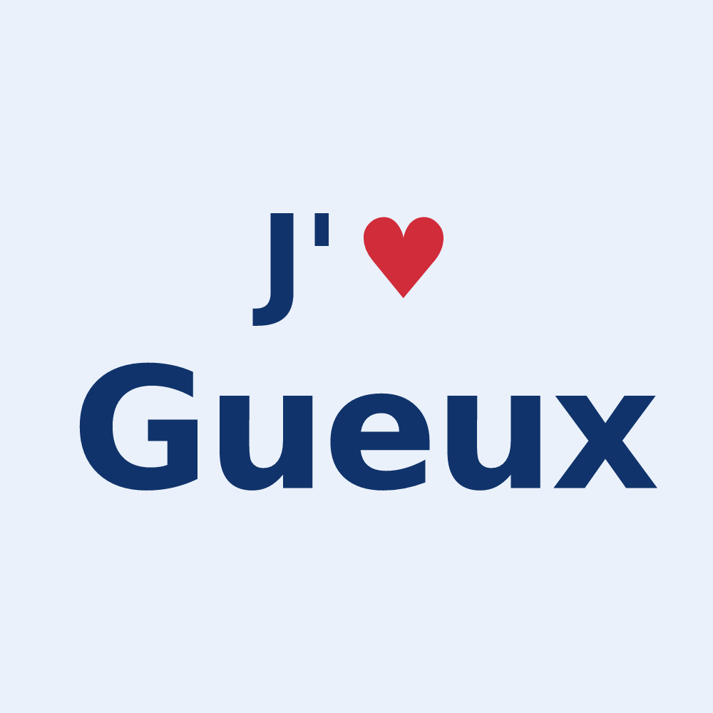 Sticker personnalisé Gueux — design J'aime Gueux