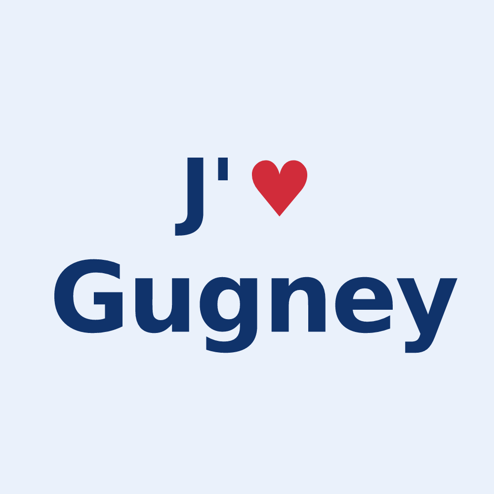 Sticker personnalisé Gugney — design J'aime Gugney