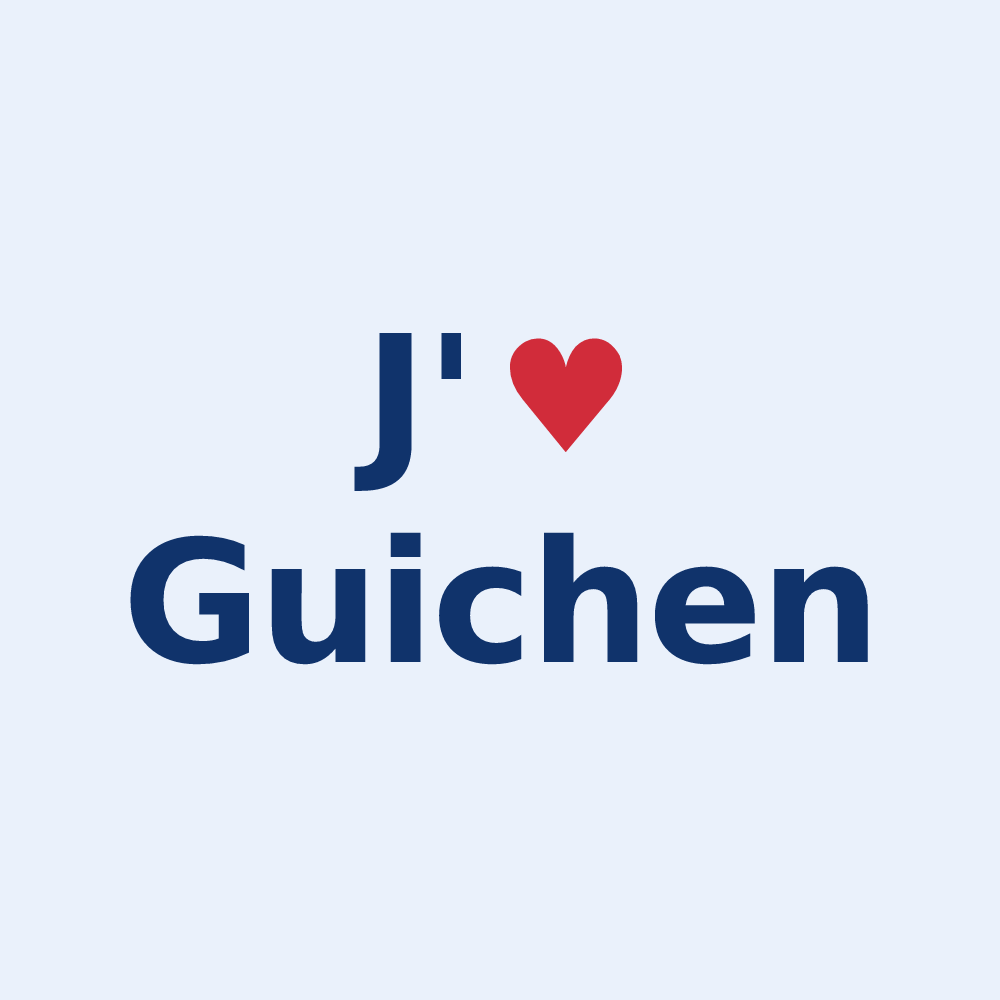 Sticker personnalisé Guichen — design J'aime Guichen