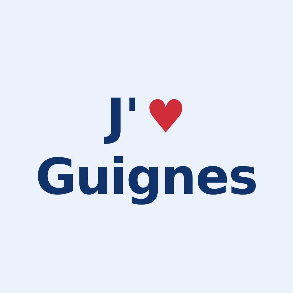 Sticker personnalisé Guignes — design J'aime Guignes