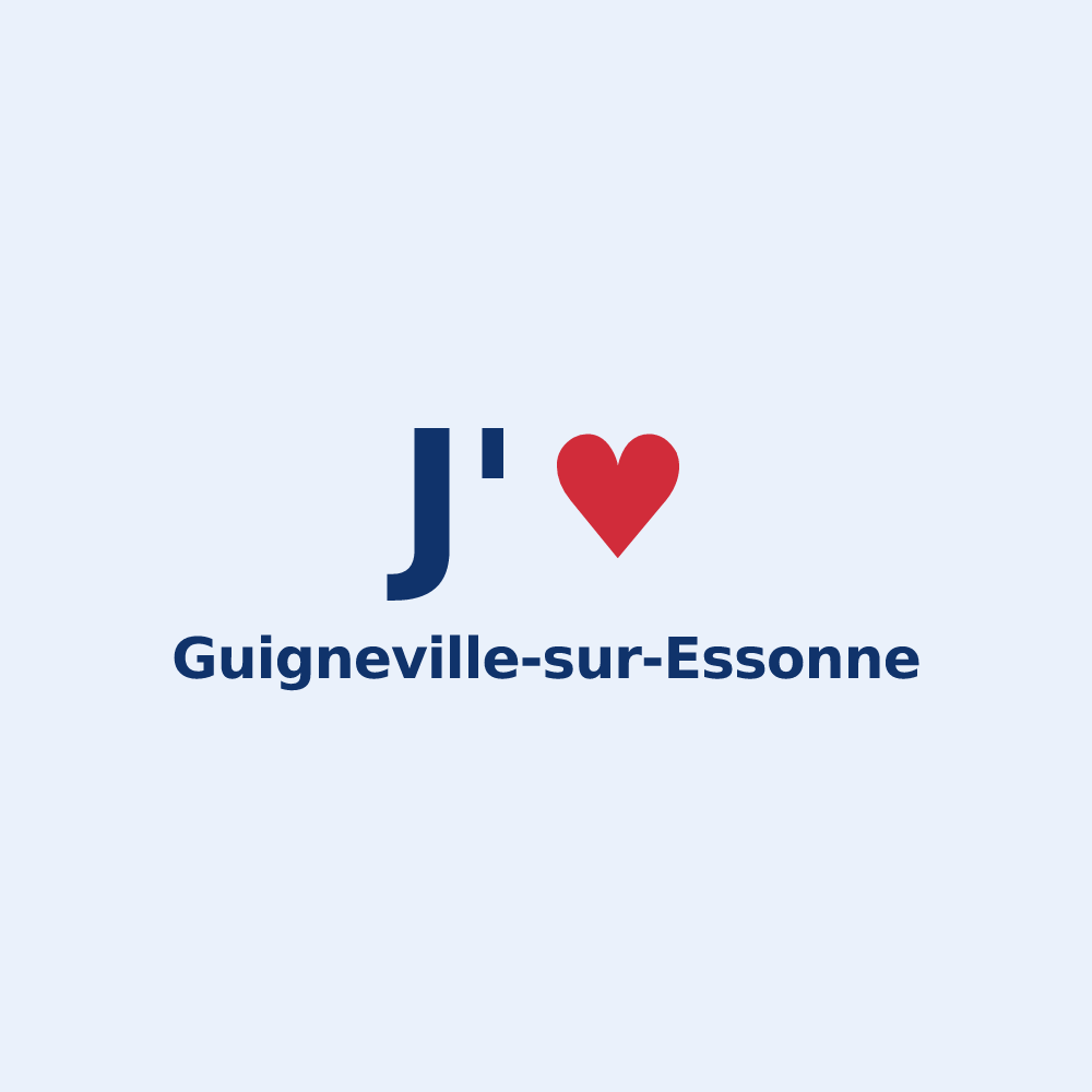 Sticker personnalisé Guigneville-sur-Essonne — design J'aime Guigneville-sur-Essonne