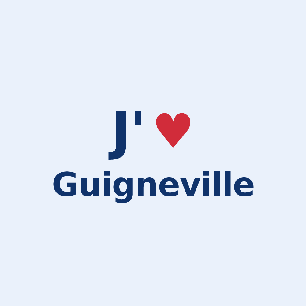 Sticker personnalisé Guigneville — design J'aime Guigneville