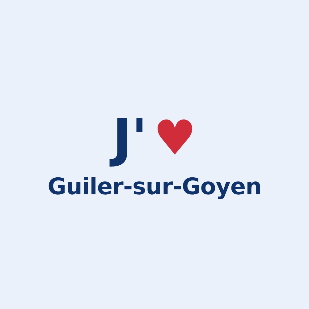 Sticker personnalisé Guiler-sur-Goyen — design J'aime Guiler-sur-Goyen