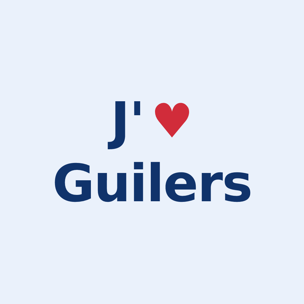 Sticker personnalisé Guilers — design J'aime Guilers