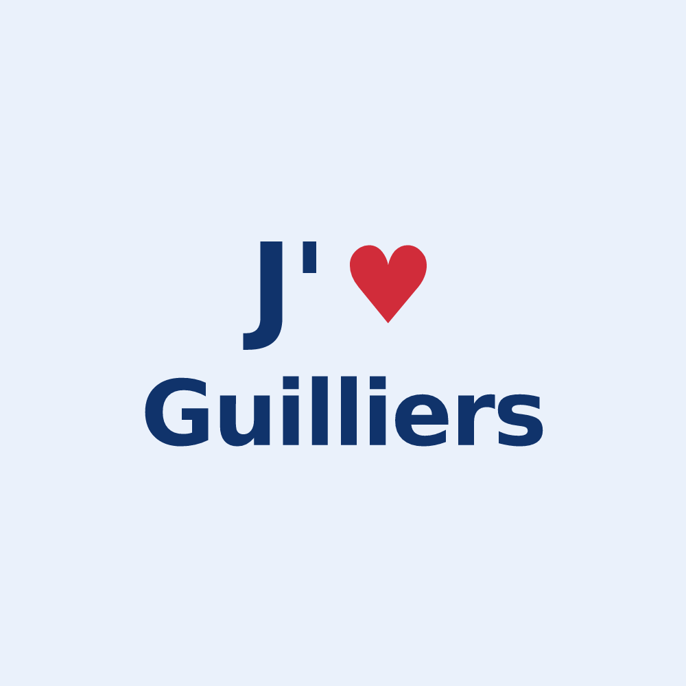 Sticker personnalisé Guilliers — design J'aime Guilliers