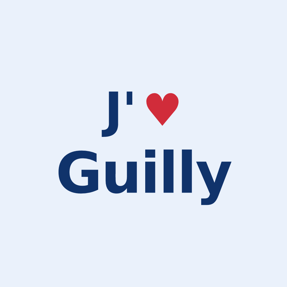 Sticker personnalisé Guilly — design J'aime Guilly