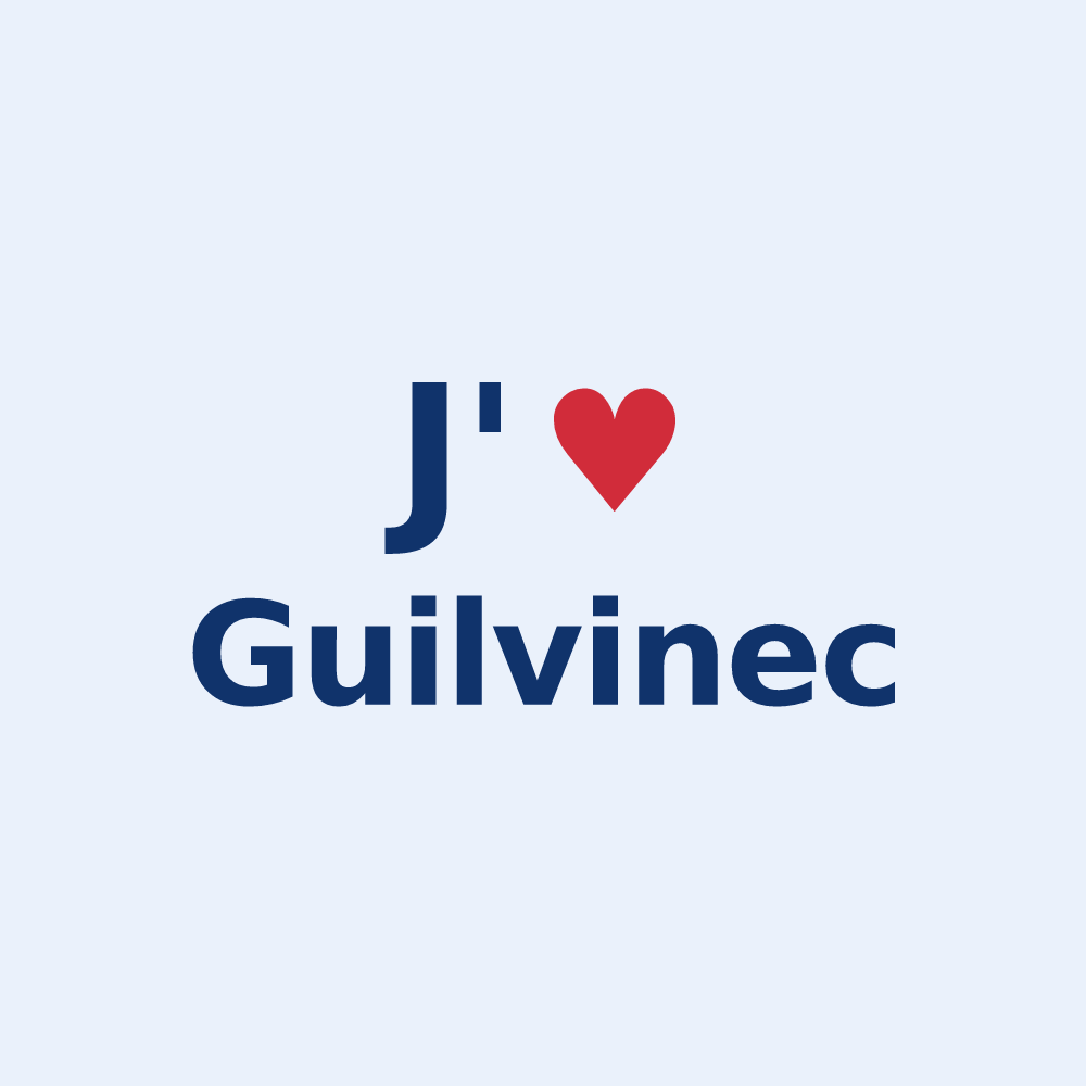 Sticker personnalisé Guilvinec — design J'aime Guilvinec