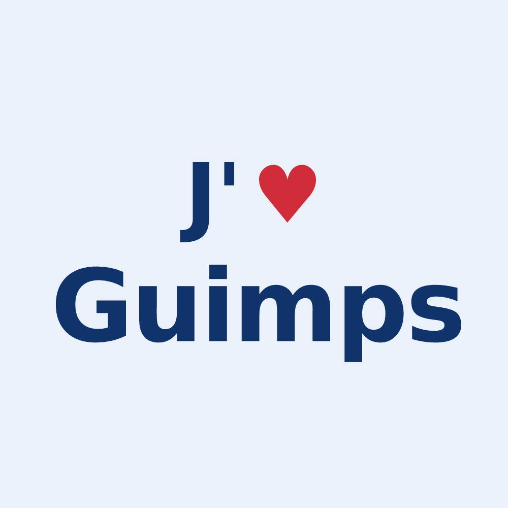 Sticker personnalisé Guimps — design J'aime Guimps