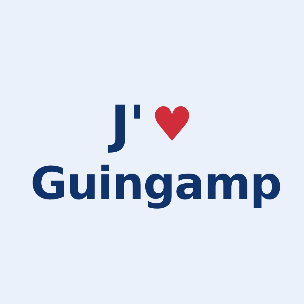 Sticker personnalisé Guingamp — design J'aime Guingamp