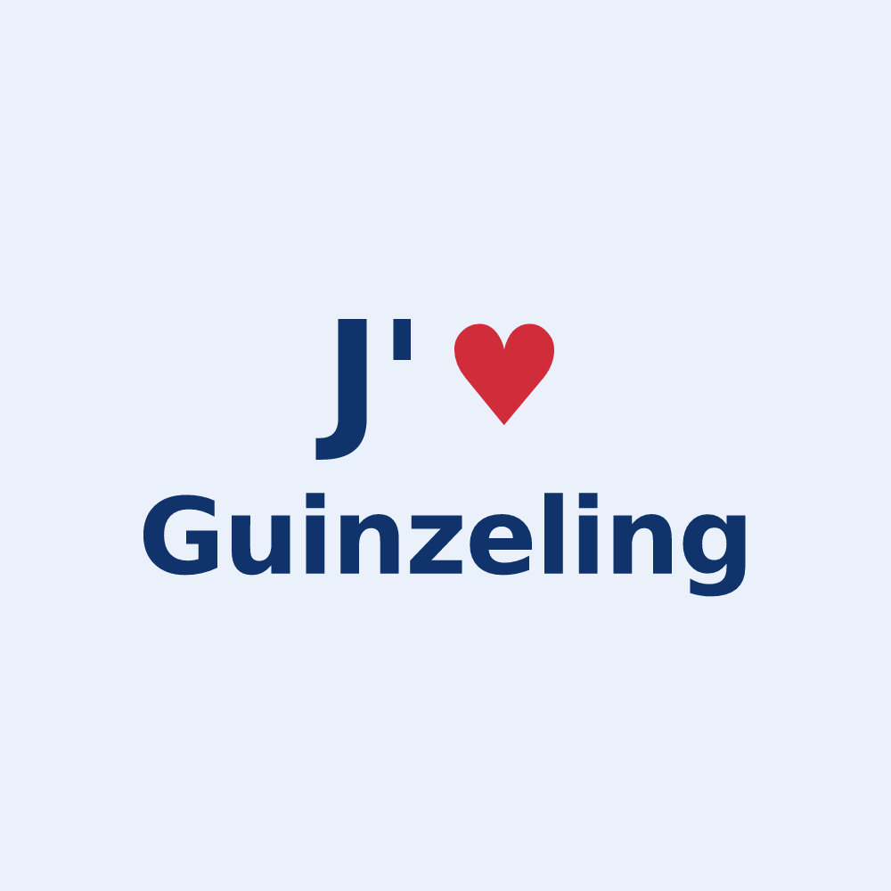 Sticker personnalisé Guinzeling — design J'aime Guinzeling
