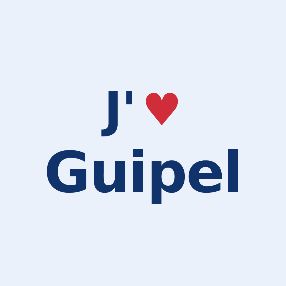 Sticker personnalisé Guipel — design J'aime Guipel