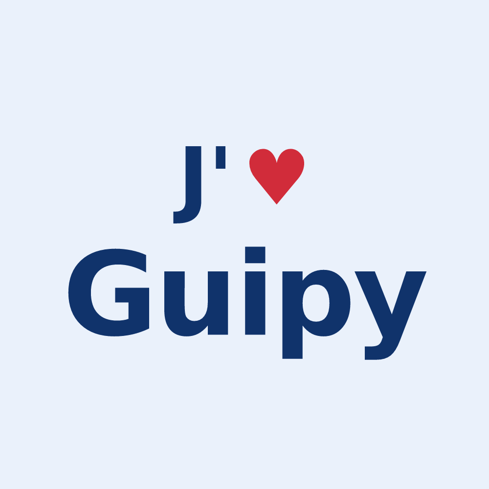 Sticker personnalisé Guipy — design J'aime Guipy