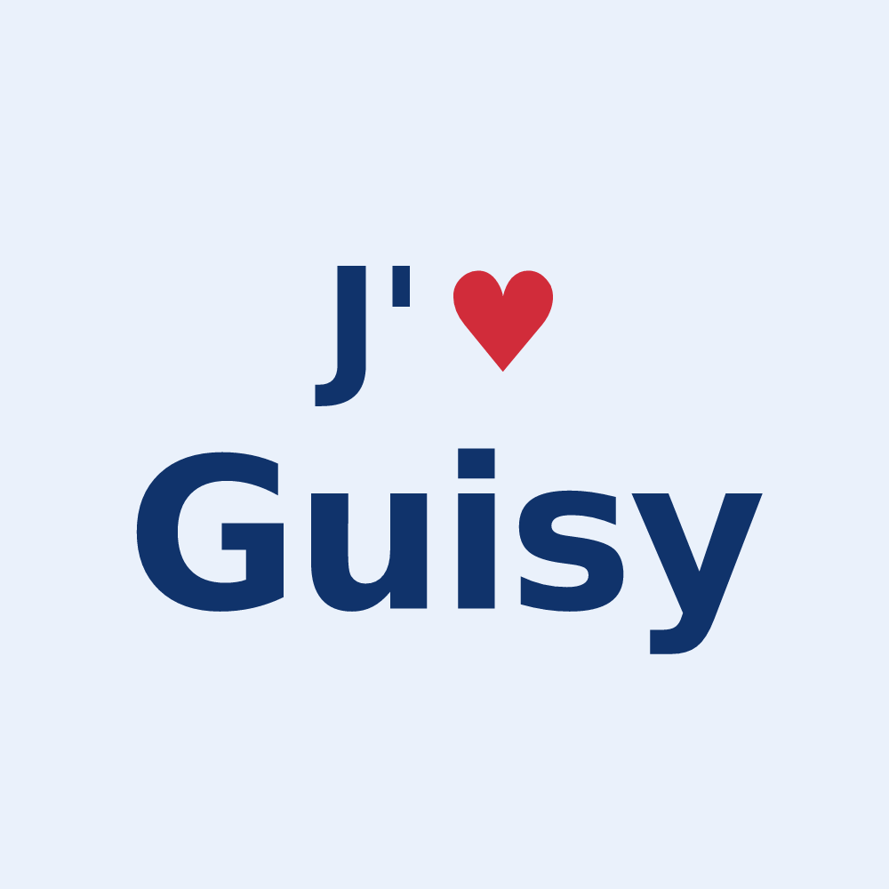 Sticker personnalisé Guisy — design J'aime Guisy