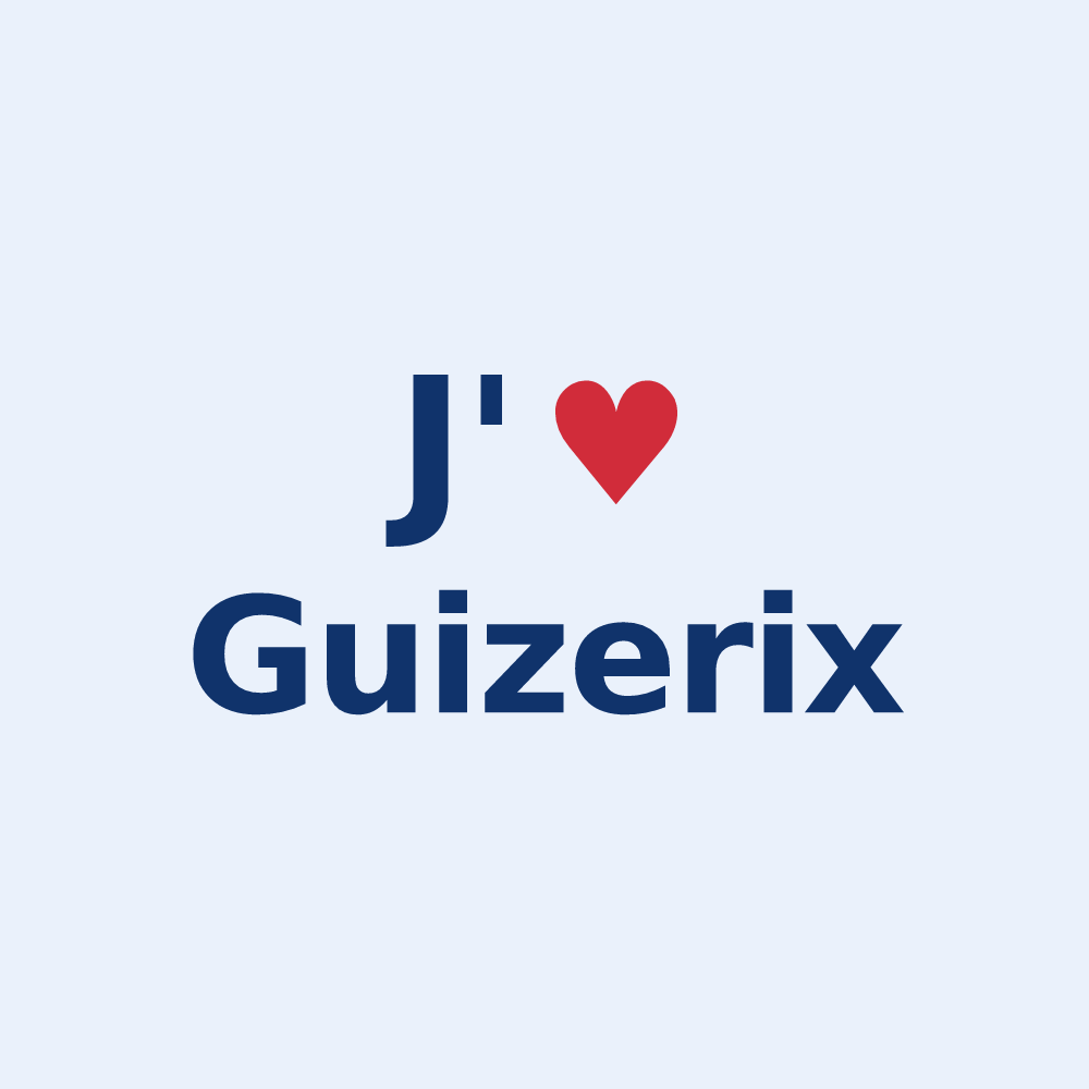 Sticker personnalisé Guizerix — design J'aime Guizerix