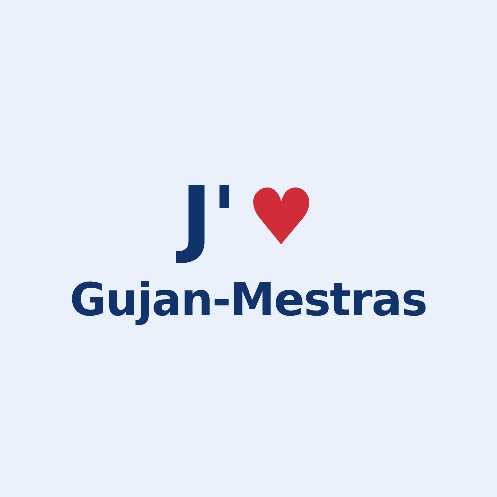 Sticker personnalisé Gujan-Mestras — design J'aime Gujan-Mestras