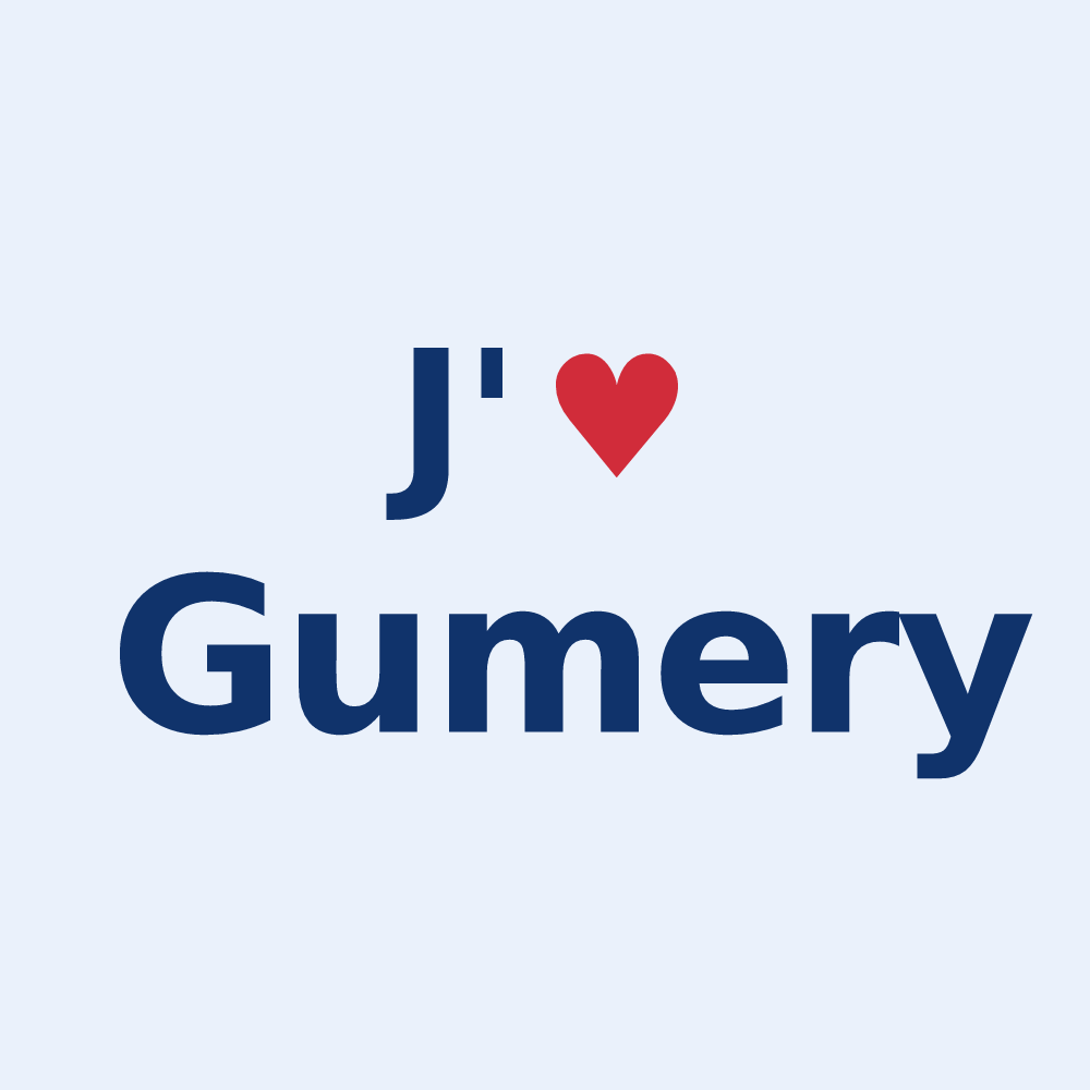Sticker personnalisé Gumery — design J'aime Gumery