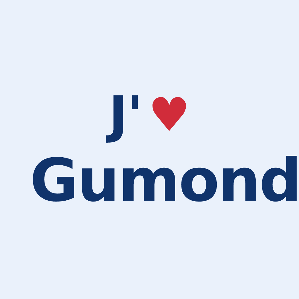 Sticker personnalisé Gumond — design J'aime Gumond