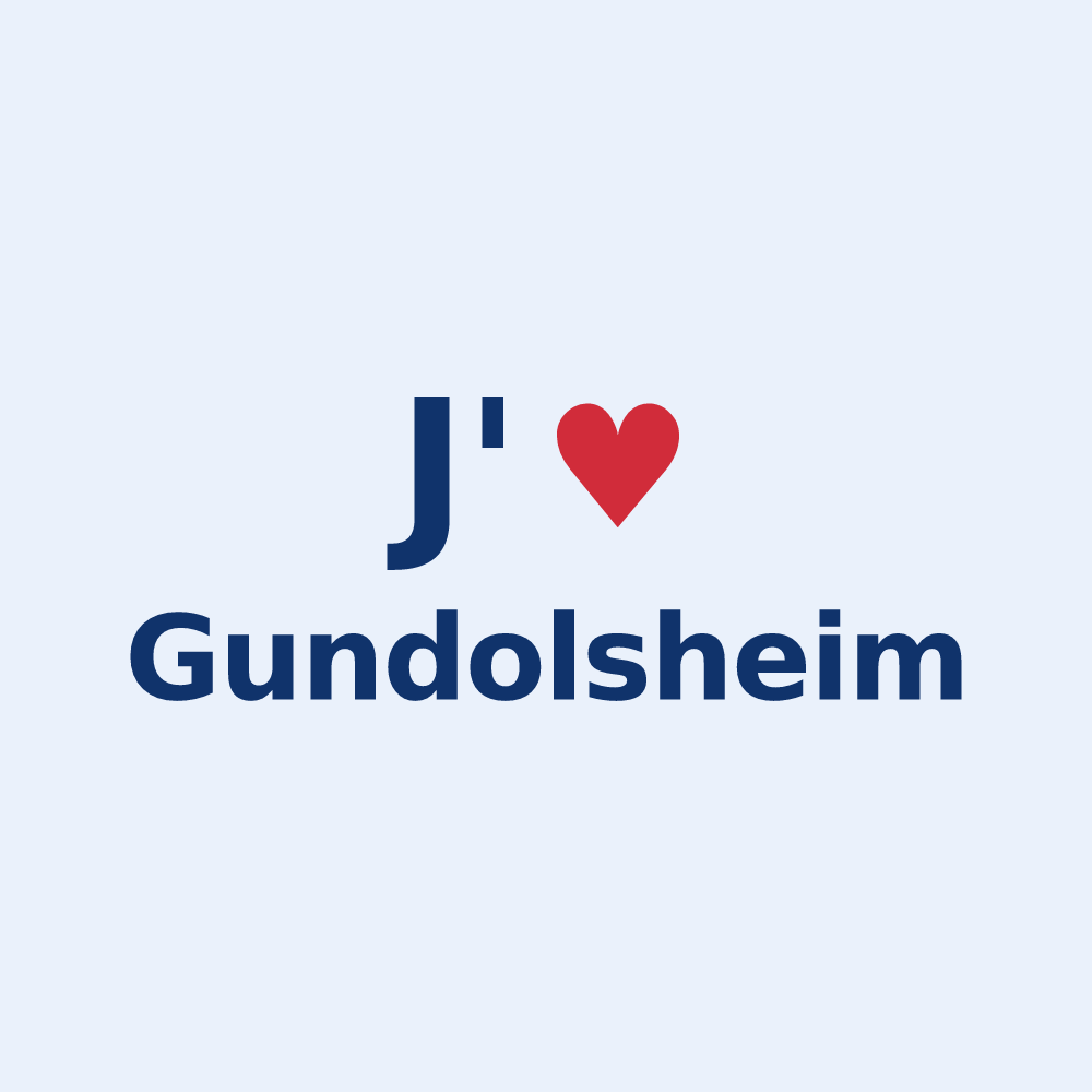 Sticker personnalisé Gundolsheim — design J'aime Gundolsheim